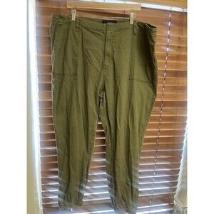 Rachel Roy Ankle Zipper Jogger Pants‎ Women's 22 Olive Green Stretch